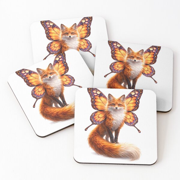 Item preview, Fantasy Butterfly Fox – Magical Cute Fox With Butterfly Wings designed and sold by RØNI AI.