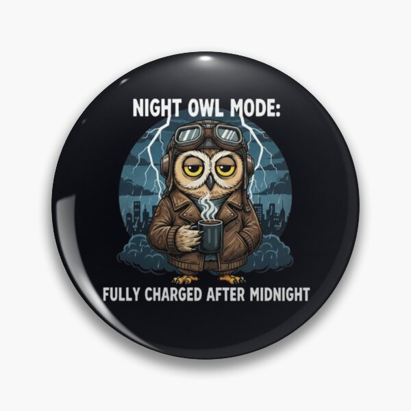 Item preview, Night Owl Mode – Midnight Energy Owl Design designed and sold by Dogandesighn.