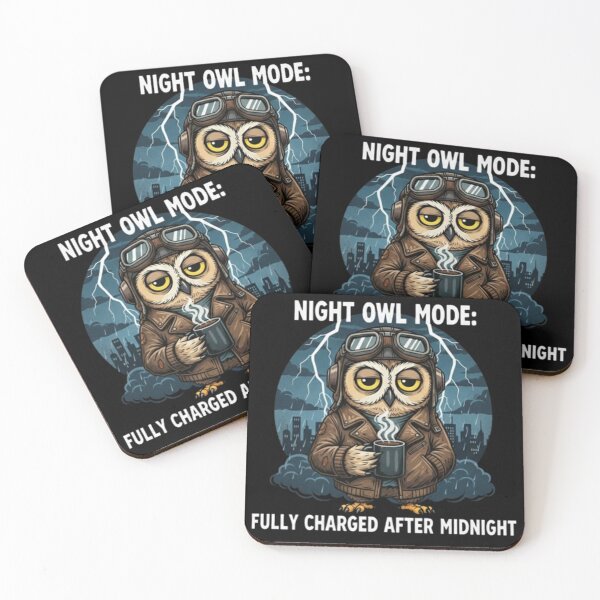 Item preview, Night Owl Mode – Midnight Energy Owl Design designed and sold by Dogandesighn.