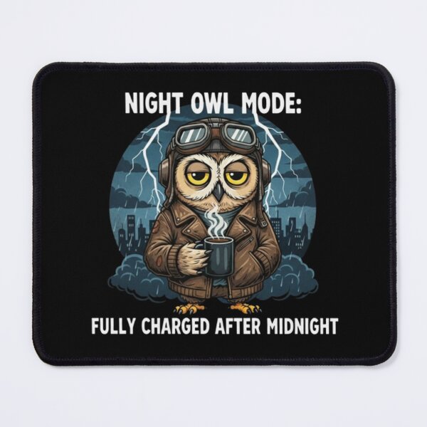 Item preview, Night Owl Mode – Midnight Energy Owl Design designed and sold by Dogandesighn.