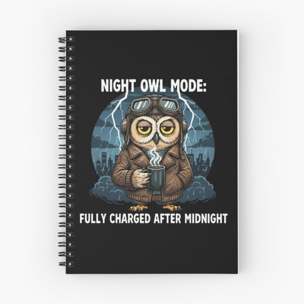 Item preview, Night Owl Mode – Midnight Energy Owl Design designed and sold by Dogandesighn.