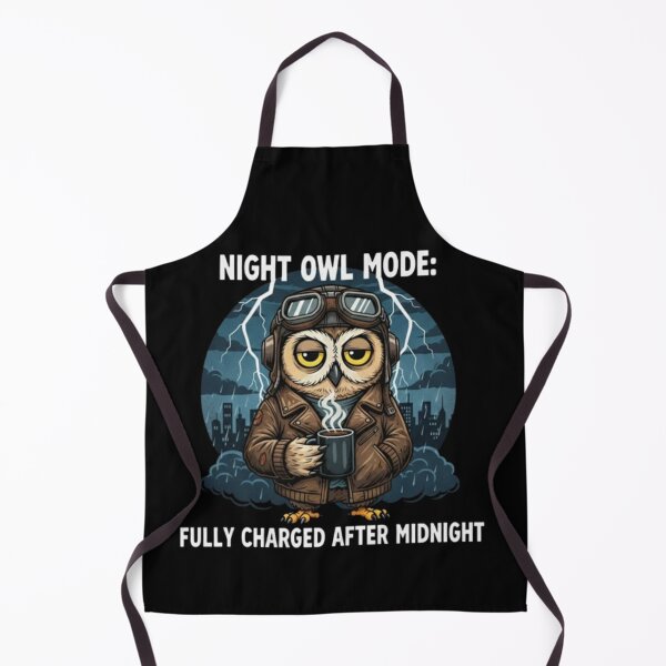 Item preview, Night Owl Mode – Midnight Energy Owl Design designed and sold by Dogandesighn.