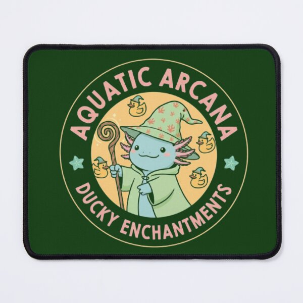 Item preview, Aquatic Arcana – Wizard Axolotl & Enchanted Ducks designed and sold by Dogandesighn.