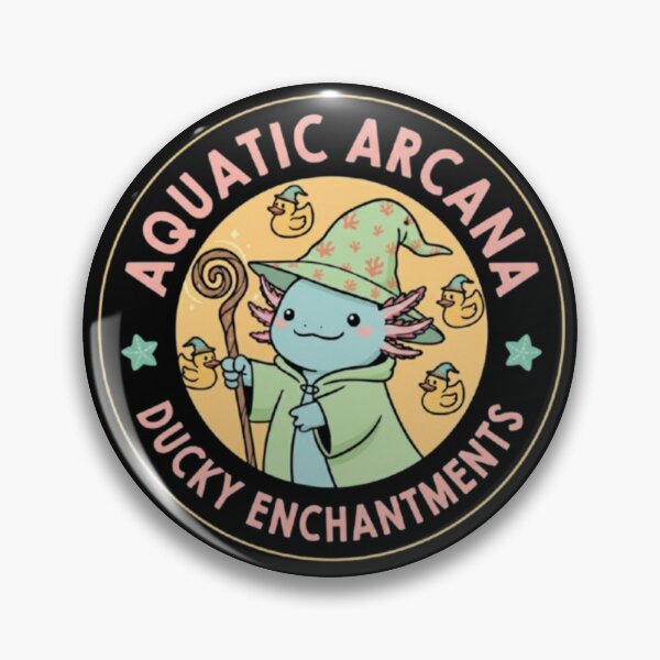 Item preview, Aquatic Arcana – Wizard Axolotl & Enchanted Ducks designed and sold by Dogandesighn.