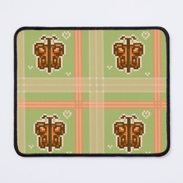 Item preview, butterfly plaid pixel pattern designed and sold by cottonlacey.