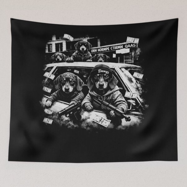 Item preview, Funny Dog Gang Vintage Funny Dachshund Meme designed and sold by will freed18.