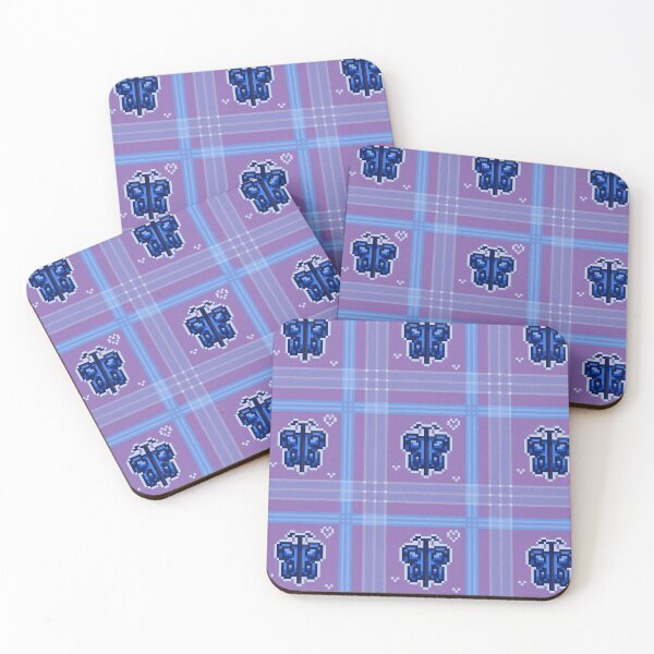 Item preview, butterfly plaid pixel pattern (whiiimsical) designed and sold by cottonlacey.