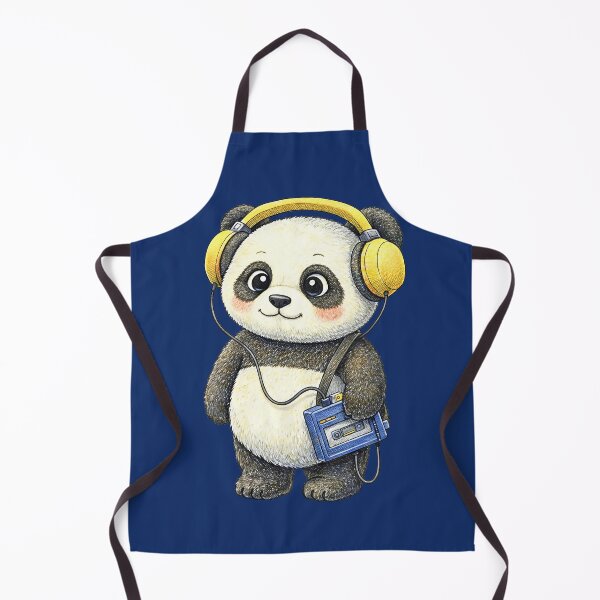 Item preview, Retro Panda Listening to Music with Cassette Player – Vintage Walkman Sticker Illustration designed and sold by Felixuss.