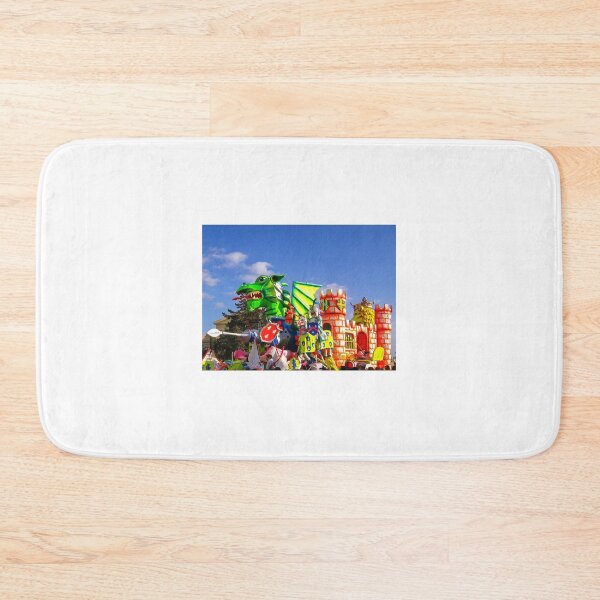 Item preview, Colorful Dragon Parade Float With Castle And Knights at Outdoor Carnival Festival Celebration designed and sold by Nmallia.