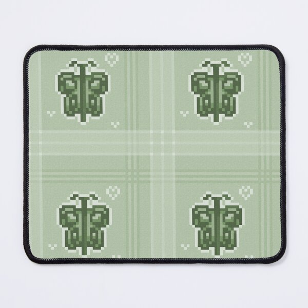 Item preview, butterfly plaid pixel pattern (sage) designed and sold by cottonlacey.