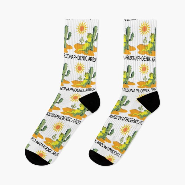 Item preview, Phoenix Arizona Desert Lizard and Saguaro Cactus Illustration designed and sold by Moriarty's Digital Visions.