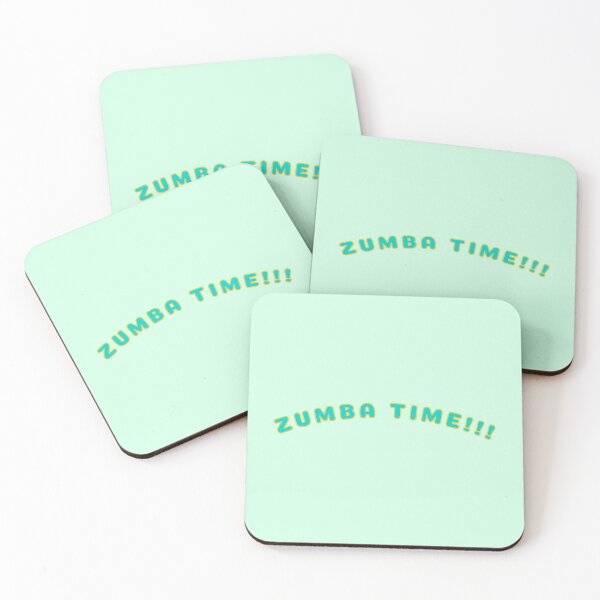 Item preview, Zumba Time Workout Green Blue Text Stickers Prints Posters Wall Art Magnet Home Coffee Cup Decoration TShirt Stationary Notebook Magnet Hat Kitchen Work School Office Redbubble Shop designed and sold by Saritas Boutique Shop.
