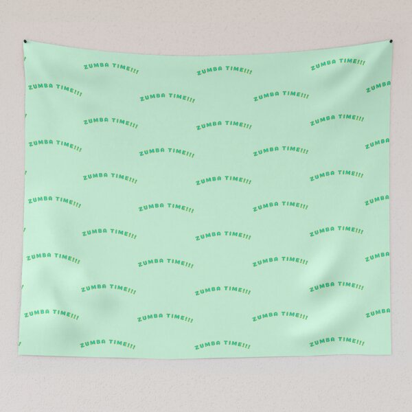 Item preview, Zumba Time Workout Green Blue Text Stickers Prints Posters Wall Art Magnet Home Coffee Cup Decoration TShirt Stationary Notebook Magnet Hat Kitchen Work School Office Redbubble Shop designed and sold by Saritas Boutique Shop.
