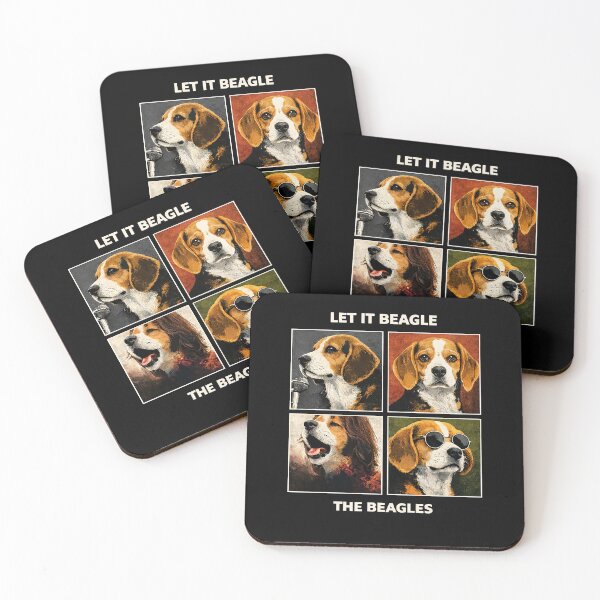 Item preview, Let It Beagle – Funny Beagle Dog Band Parody | Retro Music Album Cover Style designed and sold by DiamondSkyShirt.