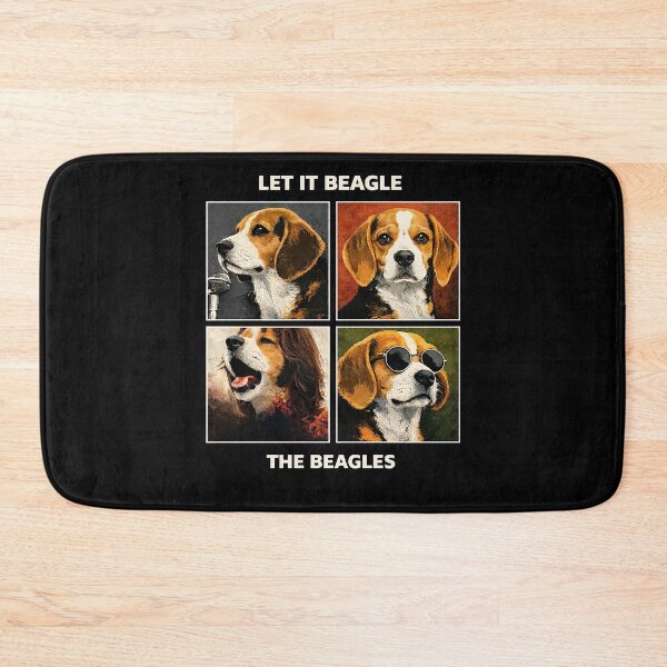 Item preview, Let It Beagle – Funny Beagle Dog Band Parody | Retro Music Album Cover Style designed and sold by DiamondSkyShirt.