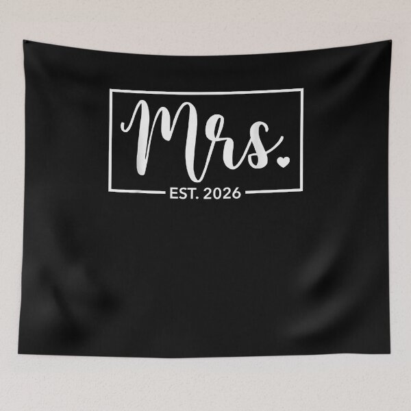 Item preview, Mrs est 2026 just Married Honeymoon Wedding designed and sold by Cheesymatiion.