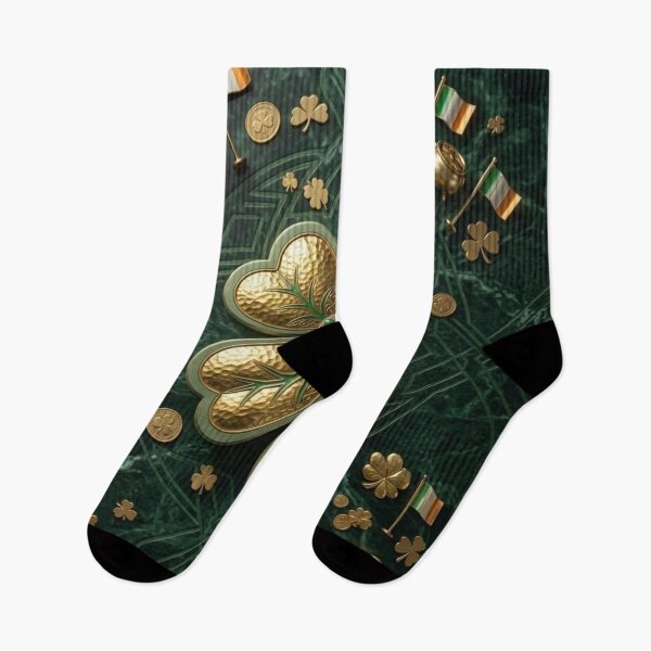 Item preview, Luxury Gold Foil St. Patrick's Day Four Leaf Clover - Elegant Emerald Green Aesthetic designed and sold by Javedempire.