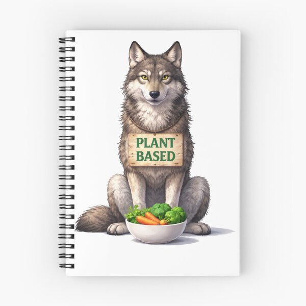 Item preview, Plant Based Wolf – Funny Vegan Wolf Illustration designed and sold by RØNI AI.