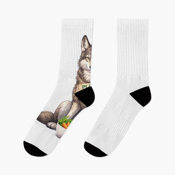 Item preview, Plant Based Wolf – Funny Vegan Wolf Illustration designed and sold by RØNI AI.