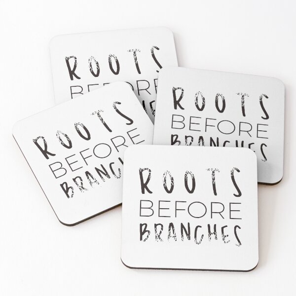 Item preview, Roots Before Branches – Botanical Philosophy Typography Shirt designed and sold by RafarteAntunes.