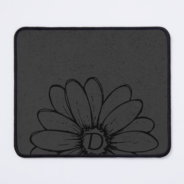 Item preview, Minimalist Monogram D Black Daisy Flower designed and sold by TackyTime.