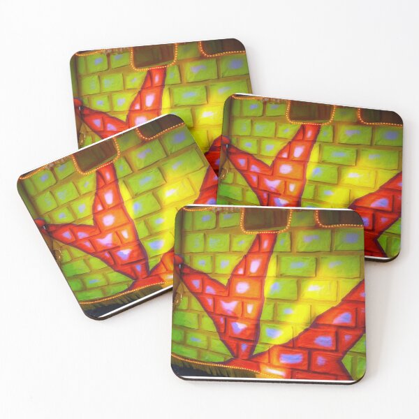 Item preview, Colorful Carnival Float Mural With Bright Brick Pattern and Red Star Decoration at Night designed and sold by Nmallia.