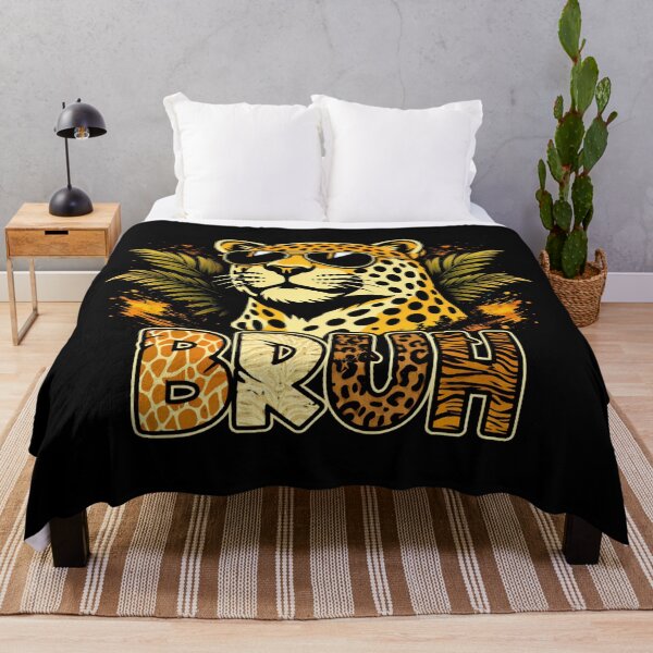 Item preview, Bruh Meme Wild Safari Leopard with Sunglasses designed and sold by will freed18.