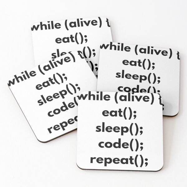 Item preview, While Alive Eat Sleep Code Repeat Loop designed and sold by MatthewFana.