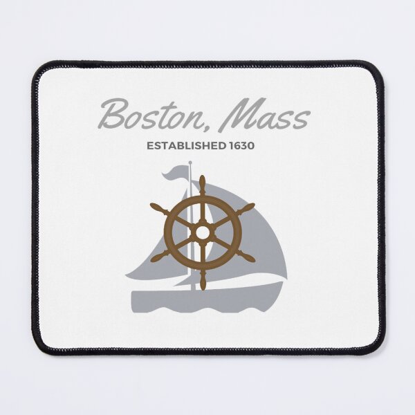 Item preview, Boston Massachusetts Established 1630 Vintage Nautical Harbor Design designed and sold by Moriarty's Digital Visions.