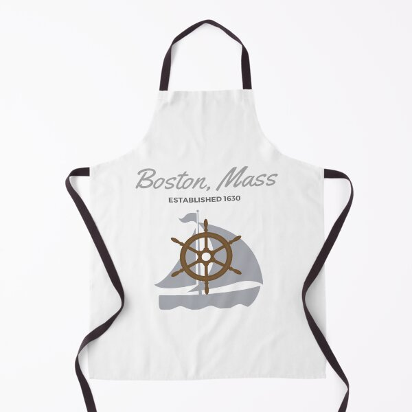 Item preview, Boston Massachusetts Established 1630 Vintage Nautical Harbor Design designed and sold by Moriarty's Digital Visions.