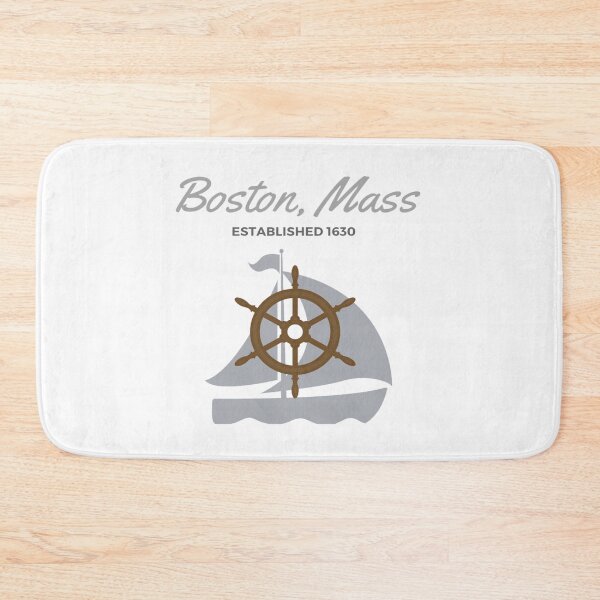 Item preview, Boston Massachusetts Established 1630 Vintage Nautical Harbor Design designed and sold by Moriarty's Digital Visions.