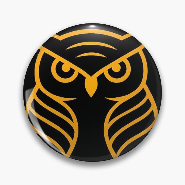 Item preview, Modern Minimalist Owl - Gold Line Art on Black Background designed and sold by Pulp-Peel.