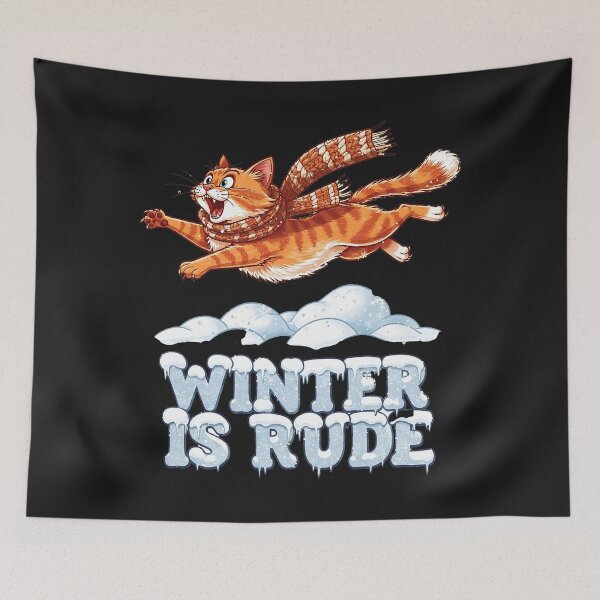 Item preview, Winter is Rude Cat Design designed and sold by PawPlanetPro.