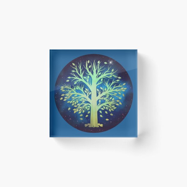 Item preview, Glowing Tree Life Galaxy Art designed and sold by 3DDesignSpot.