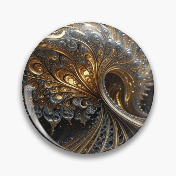 Item preview, Gold Silver Spiral Flow designed and sold by Harmonic_Layers.