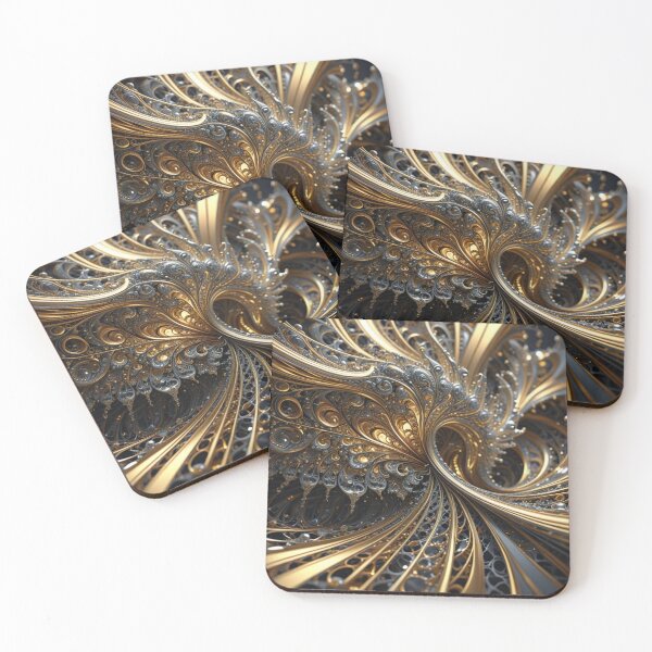 Item preview, Gold Silver Spiral Flow designed and sold by Harmonic_Layers.
