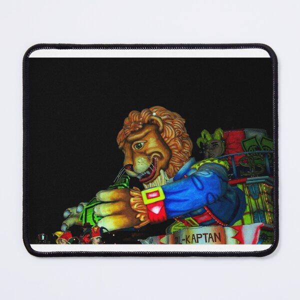 Item preview, Colorful Carnival Parade Float Featuring Giant Lion And Jester Holding Money At Night designed and sold by Nmallia.