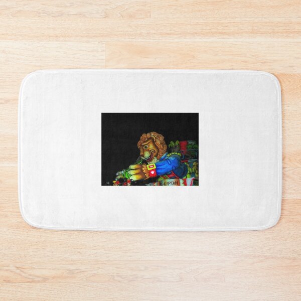 Item preview, Colorful Carnival Parade Float Featuring Giant Lion And Jester Holding Money At Night designed and sold by Nmallia.