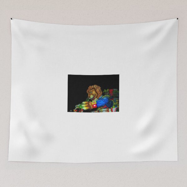 Item preview, Colorful Carnival Parade Float Featuring Giant Lion And Jester Holding Money At Night designed and sold by Nmallia.