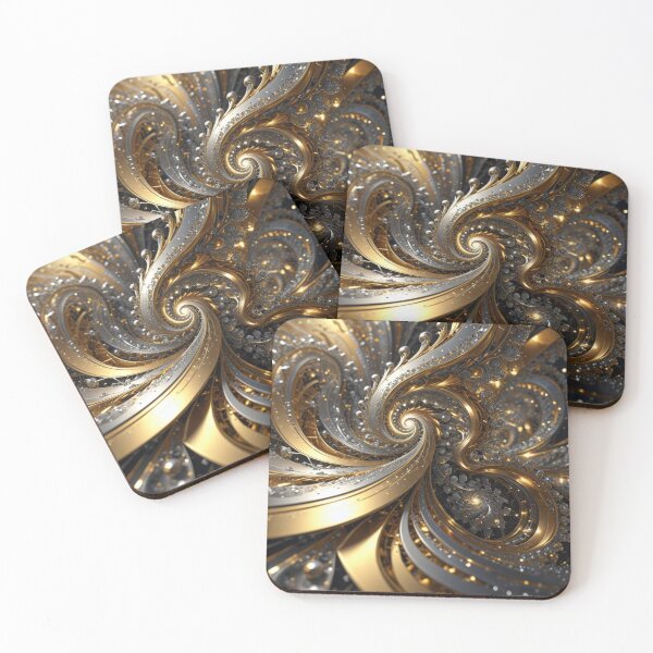 Item preview, Gold Silver Spiral Burst designed and sold by Harmonic_Layers.
