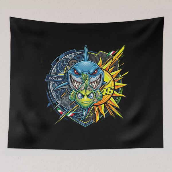 Item preview, Valentino Rossi Inspired Sun Moon Symbolic Artwork designed and sold by enzoade.