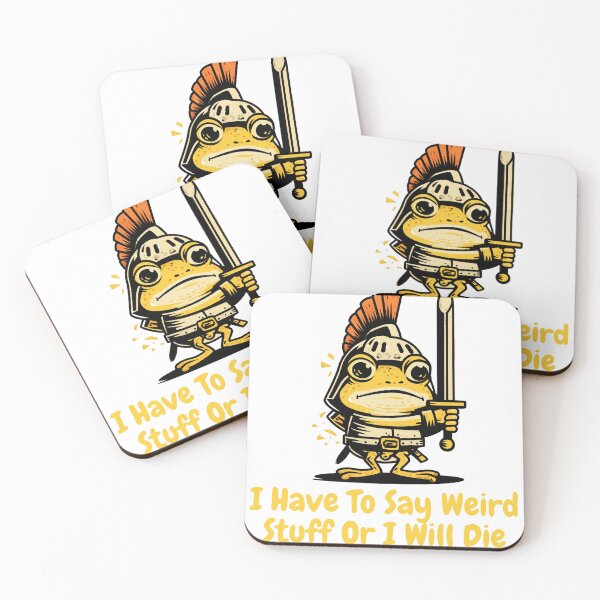 Item preview, I Have To Say Weird Stuff Or I Will Die Medieval Frog Meme designed and sold by Region.