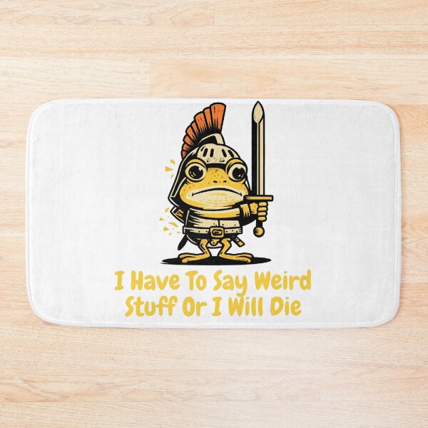 Item preview, I Have To Say Weird Stuff Or I Will Die Medieval Frog Meme designed and sold by Region.