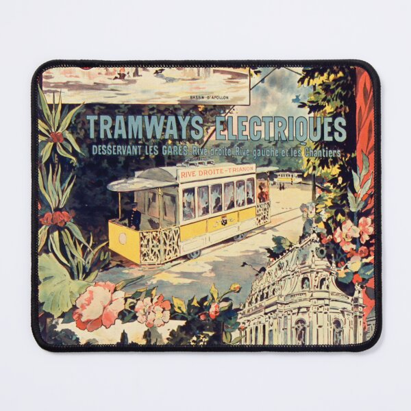 Item preview, Vintage Versailles Tramways Travel Poster Belle Époque France designed and sold by TheSoulOfArt.