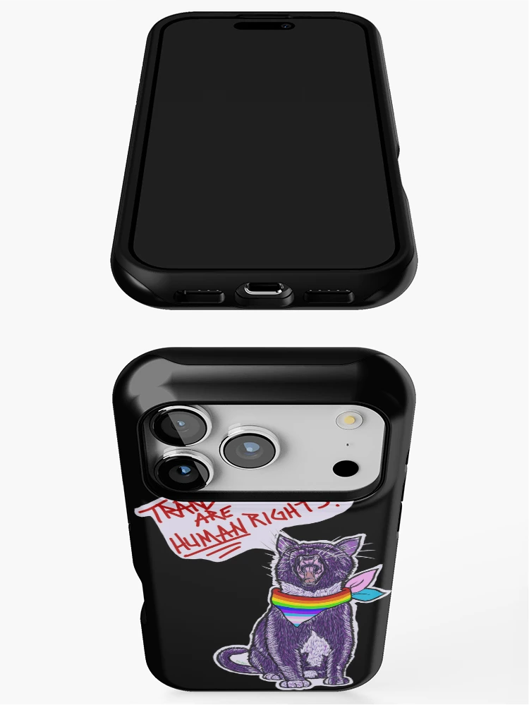 Thumbnail 3 of 4, iPhone Case, Trans Rights Are Human Rights! designed and sold by Kit Rex.