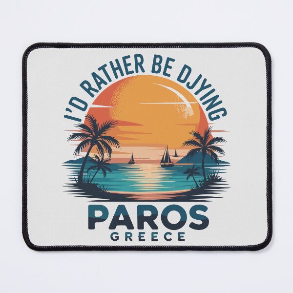 Item preview, I’d Rather Be DJying in Paros Greece  – Sunset Beach DJ Graphic Party  designed and sold by paulo silveira.