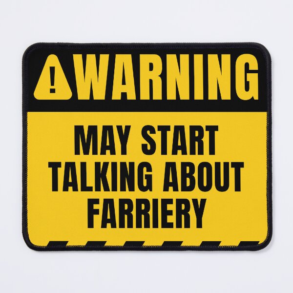 Item preview, Funny Farrier Warning Sign designed and sold by MaryAller.