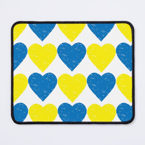 Item preview, Ukraine solidarity, peace, self-defense, human rights, used look, hearts designed and sold by Luzi Illustrella.