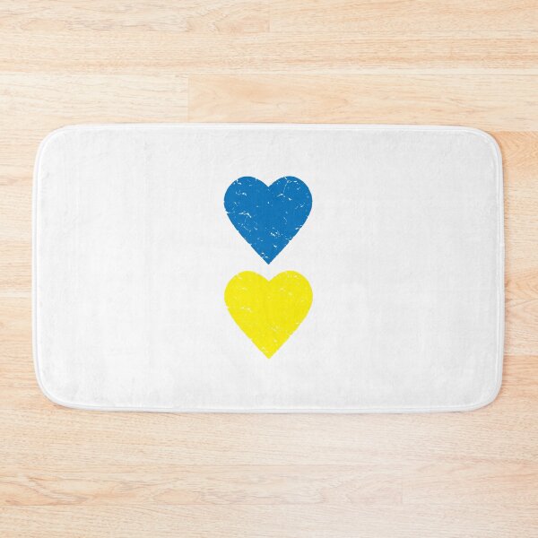 Item preview, Ukraine solidarity, peace, self-defense, human rights, used look, hearts designed and sold by Luzi Illustrella.
