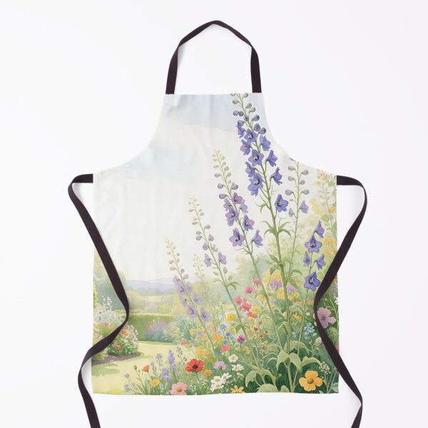 Item preview, Larkspur Flower Watercolor | July Birth Flower Botanical Garden Art designed and sold by Debbie Schulte.